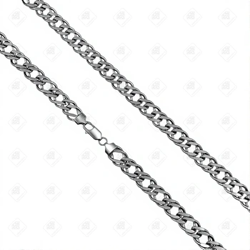 Цепь плетения Двойной панцирное, серебро I категория 925, вес 99.27 г.