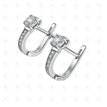 Серьги с бриллиантами, золото 585 II Категория, вес 2.03 г.