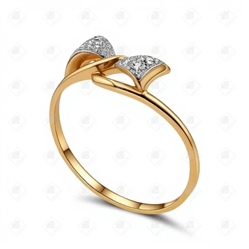 Кольцо с фианитами, золото 585 II Категория, вес 1.41 г.