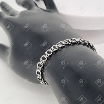 Браслет бисмарк, серебро I категория 925, вес 7.38 г.