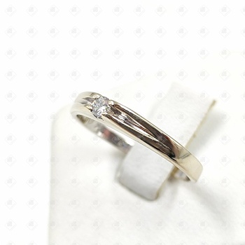 Кольцо с бриллиантом, золото 750 II Категория, вес 1.96 г.