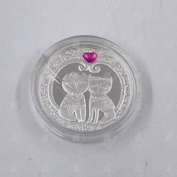 Монета серебряная, серебро III категория 925, вес 28.28 г.