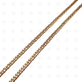 Цепь плетения Двойной ромб, золото 585 (14K), вес 6.68 г.