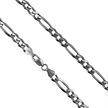 Цепь плетения Фигаро, серебро I категория 925, вес 38.2 г.