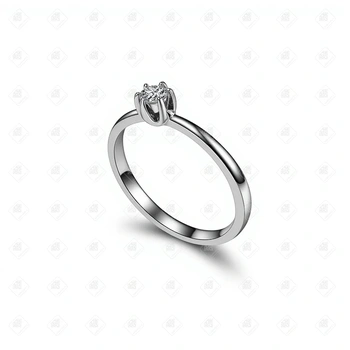 Кольцо с Бриллиантом 0,116сt, золото 585 (14K), вес 1.83 г.