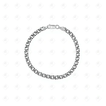 Браслет плетения Двойной ромб, серебро I категория 925, вес 10.6 г.