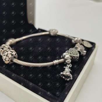 Браслет Pandora, серебро II категория 925, вес 36.68 г.