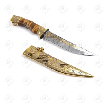 Нож сувенирный с позолотой