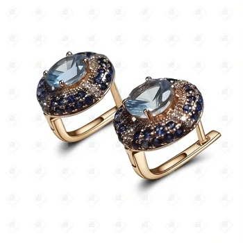 Серьги, золото 585 (14K), вес 4.26 г.