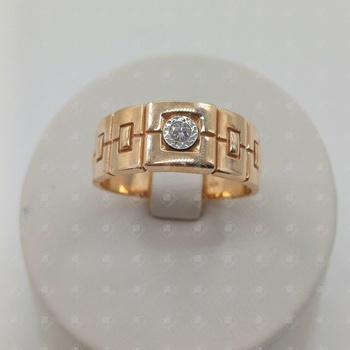 Кольцо с Бриллиантом, золото 585 (14K), вес 6.82 г.