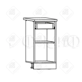 Шкаф стол белый шн1я400