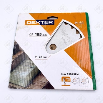 Диск циркулярный по дереву Dexter 185x20