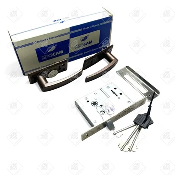 Врезной замок с защелкой и  ручкой ProSam 3В9