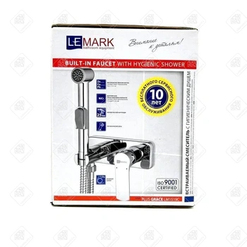 Смеситель с гигиеническим душем Lemark Plus Grace LM1519C, хром 1500 мм