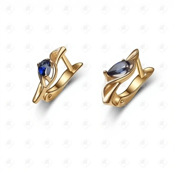 Серьги золотые, золото 585 (14K), вес 1.84 г.