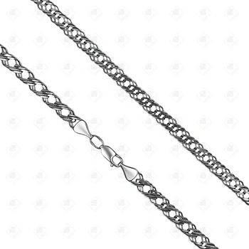 Цепь плетения Тройной ромб, серебро I категория 925, вес 24.66 г.