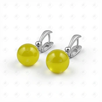 Серьги с Капалом, серебро I категория 925, вес 6.72 г.