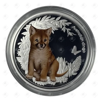 Монета 50 cents australian bush babies dingo 2011, серебро 999, вес 15.591 г.