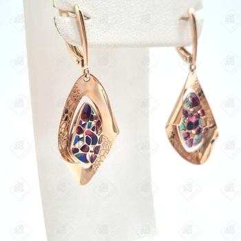 Серьги, золото 585 II Категория, вес 3.36 г.