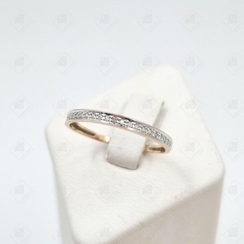Кольцо с бриллиантами, золото 585 II Категория, вес 0.8 г.