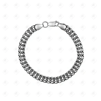 Браслет плетения Итальянка, серебро II категория 925, вес 11.22 г.