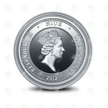 Монета Ниуэ 1 доллар 2012 года "Lilium armenum", серебро I категория 925, вес 31.1 г.
