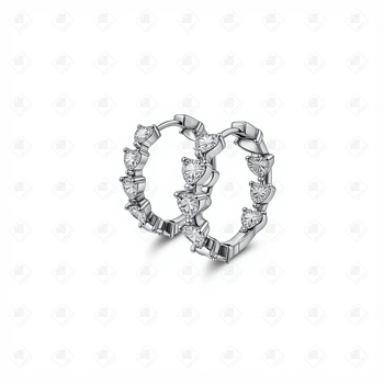 Серьги с Фианитами, серебро I категория 925, вес 7.35 г.